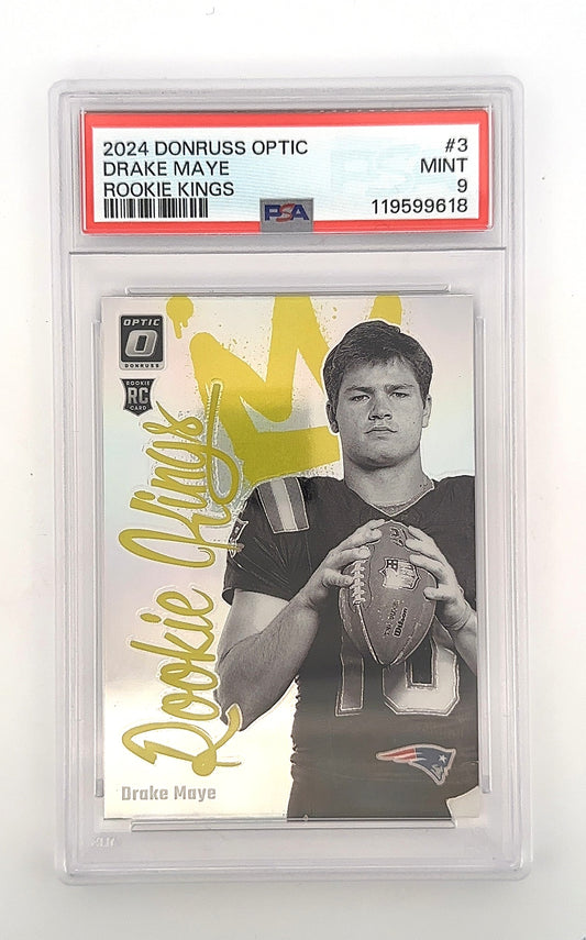 2024 Panini Donruss Optic Rookie Kings Drake Maye #3 PSA 9 — front