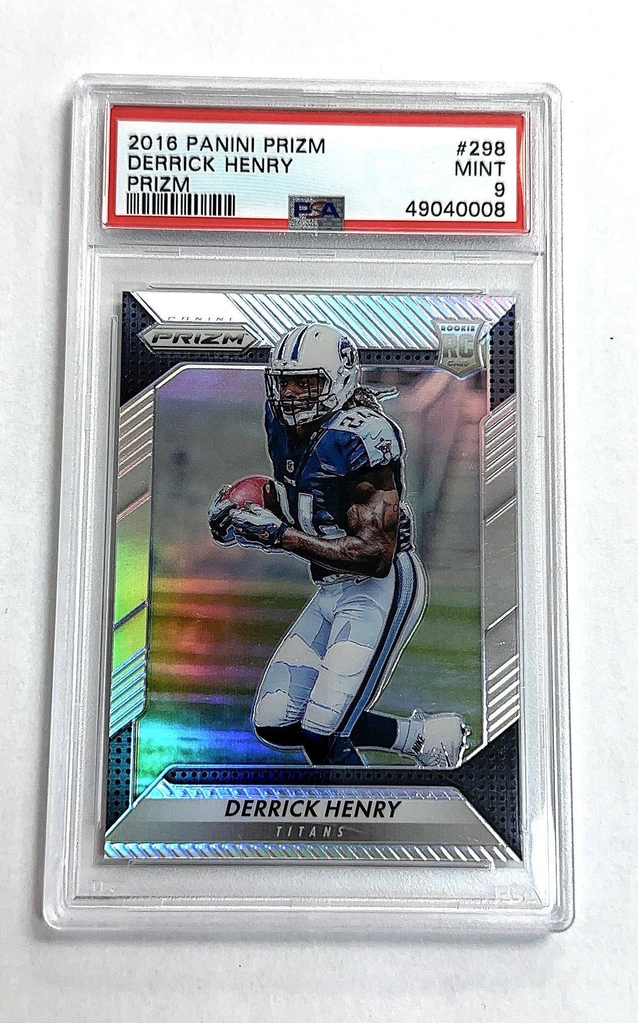 2016 Panini Prizm Derrick Henry [Prizm] #298 RC PSA 9 — front