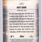 2025 Topps Update Homefield Advantage Matt Shaw #HA-44 — back