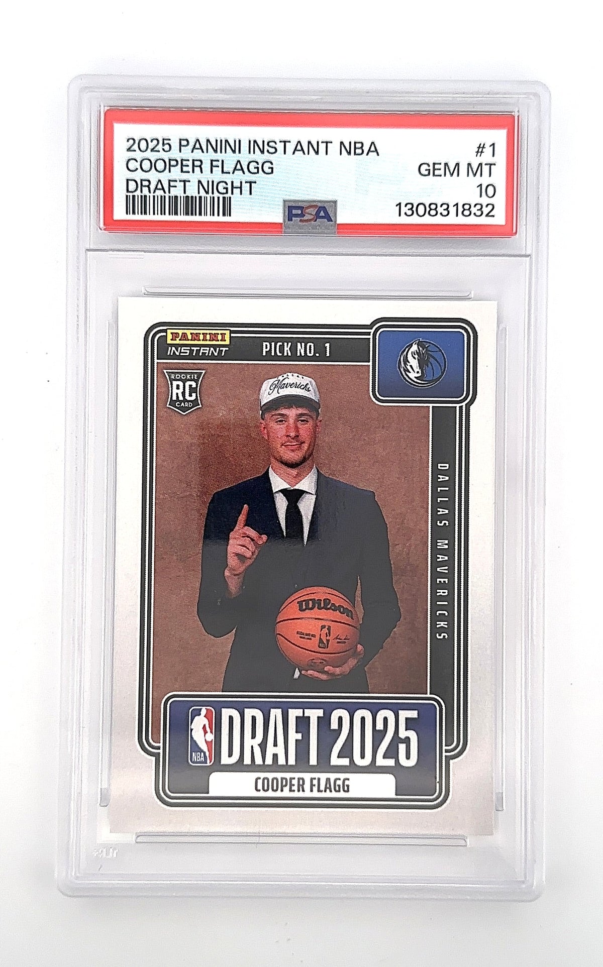 2025 Panini Instant Draft Night Cooper Flagg #NBADN-1 PSA 10 — front