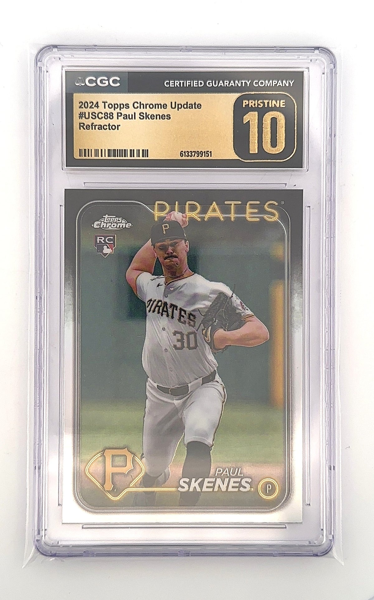 2024 Topps Chrome Update Paul Skenes [Refractor] #USC88 CGC 10 — front