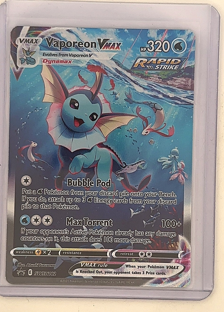 Vaporeon VMAX - SWSH182 #SWSH182 — front
