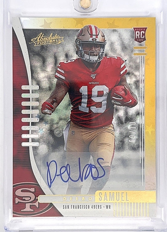 2019 Panini Absolute Deebo Samuel [Gold Stars Autograph] #111 — front
