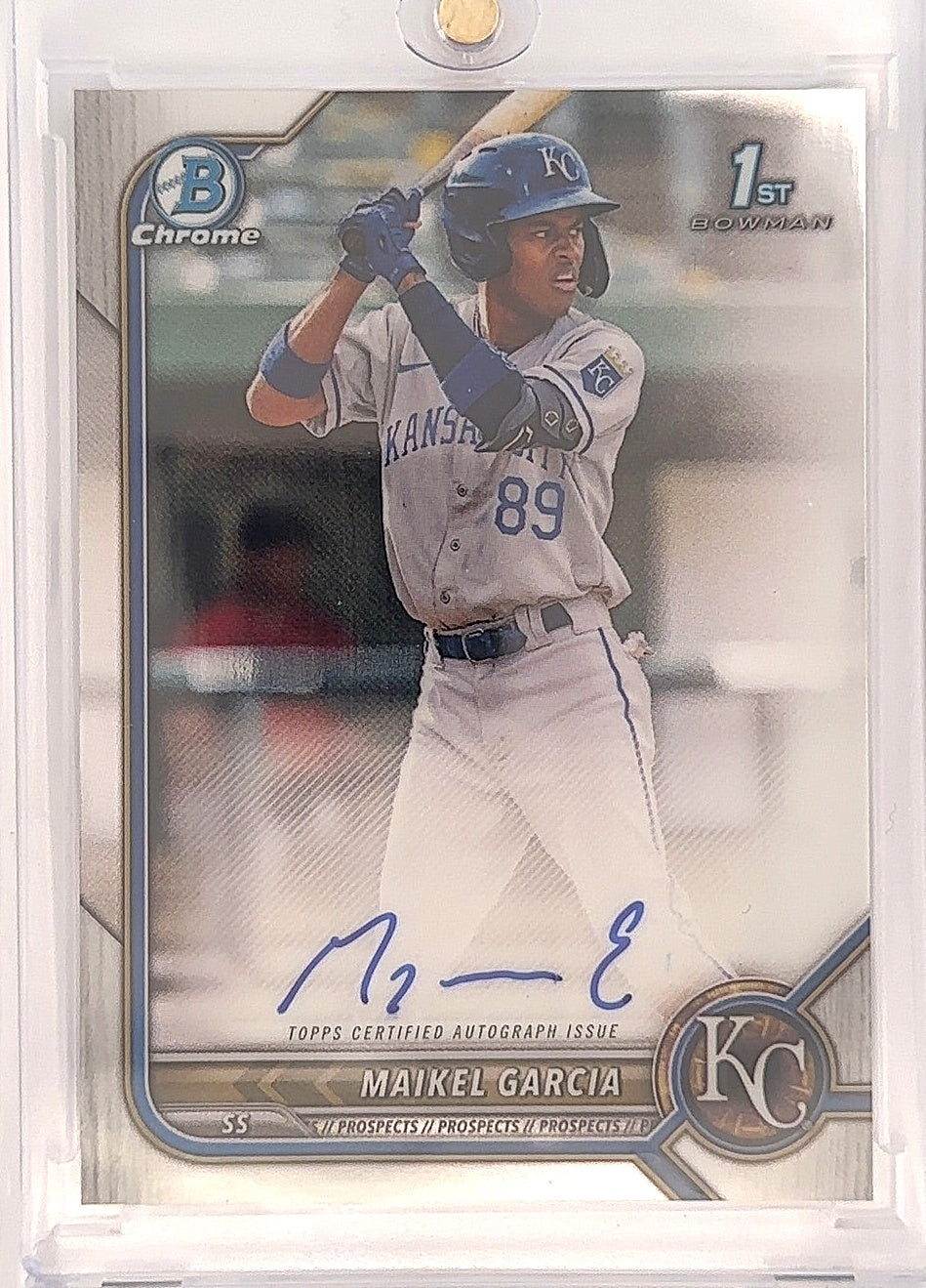 2022 Bowman Chrome Prospect Autographs Maikel Garcia #CPA-MG — front