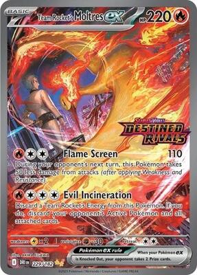 Team Rocket's Moltres ex - 229/182 (Destined Rivals Stamp) #229/182 — stock