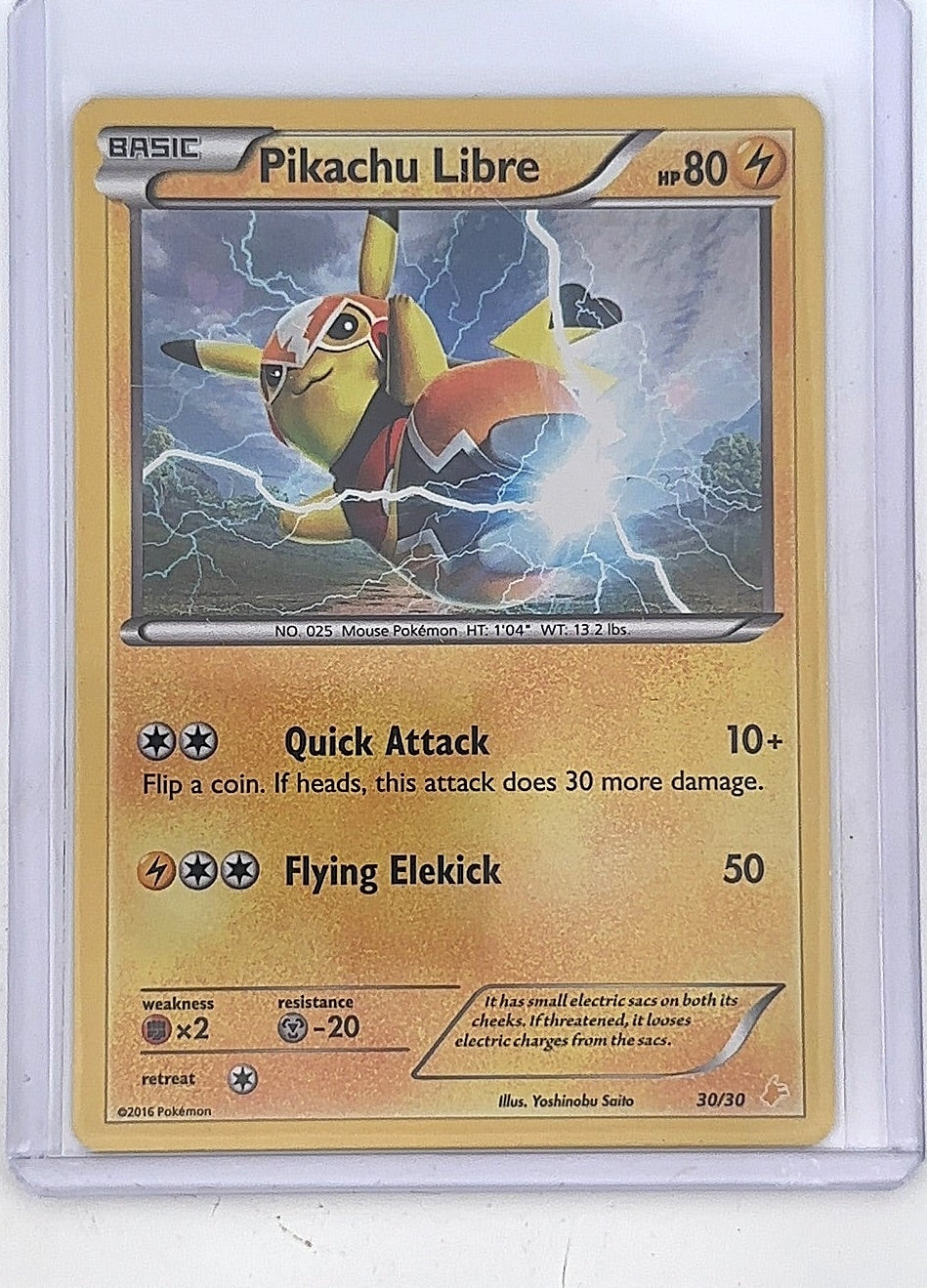 Pikachu Libre (30 - Holo) #30/30 — front