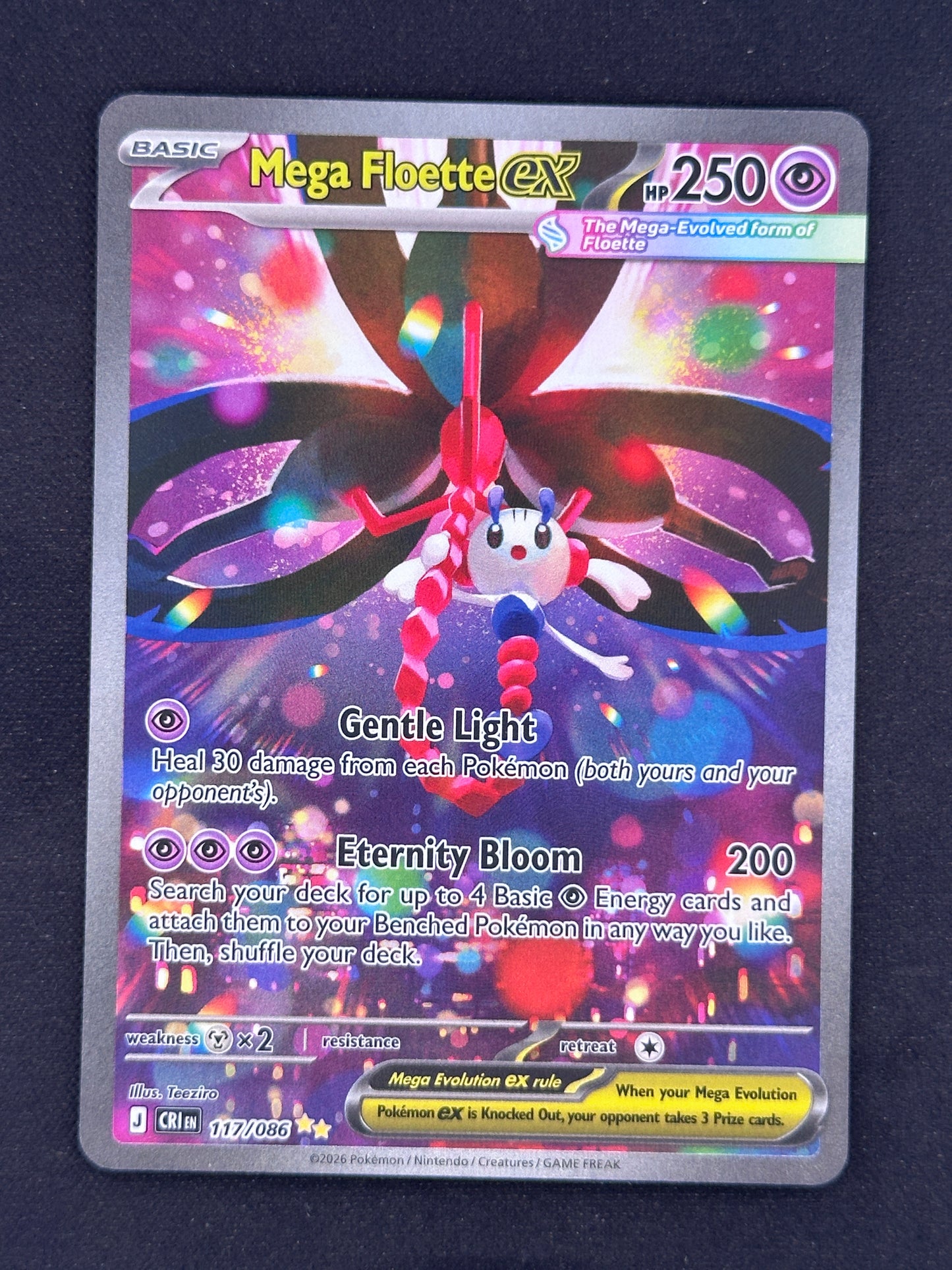 Mega Floette ex - 117/086 ME04: Chaos Rising #117/086 — front