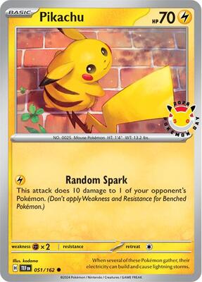 Pikachu (Pokemon Day 2026) #051/162 — stock