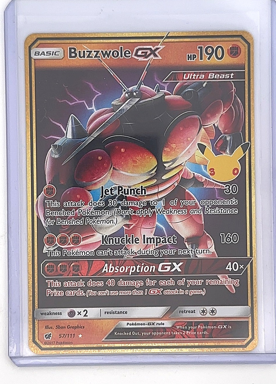 Buzzwole GX #57/111 — front