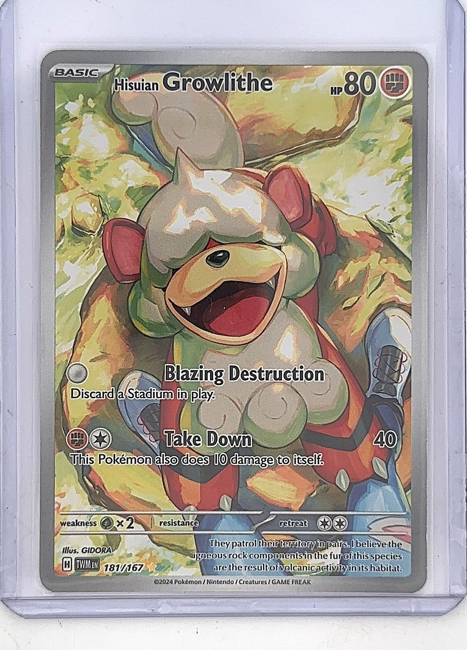 Hisuian Growlithe - 181/167 #181/167 — front