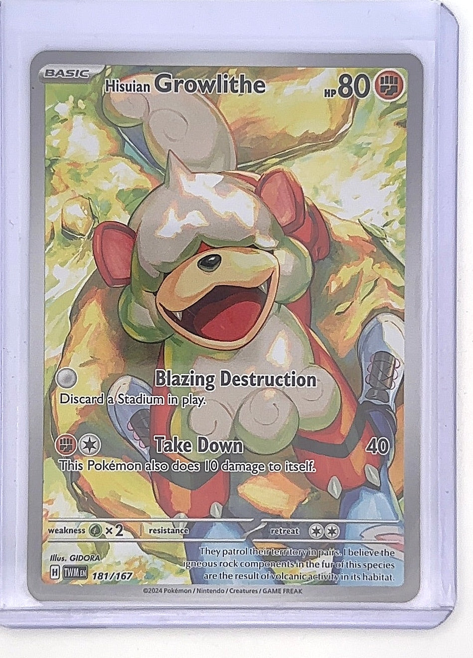 Hisuian Growlithe - 181/167 #181/167 — front