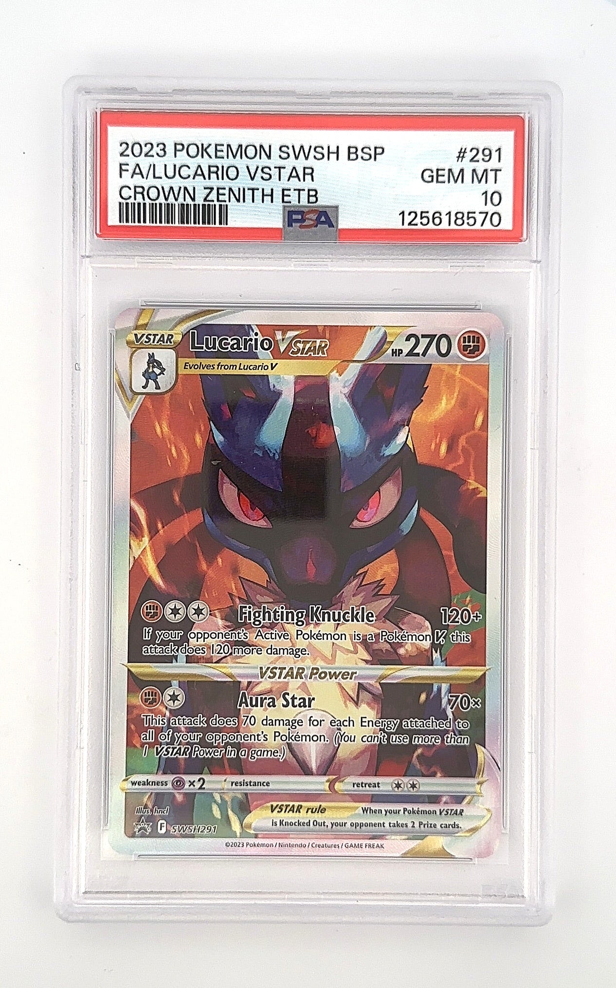 Lucario VSTAR - SWSH291 #SWSH291 PSA GEM MT 10 — front