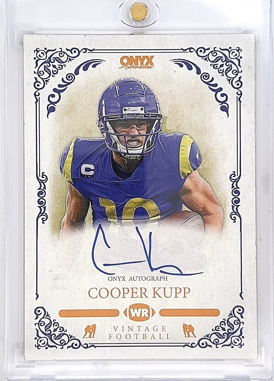 Cooper Kupp Onyx Vintage Football Autograph VACK 2022 — front