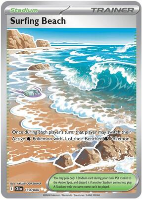 Surfing Beach #114/086 — stock