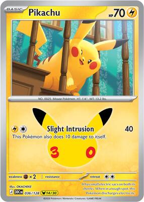 Pikachu - 036/128 #036/128 — stock