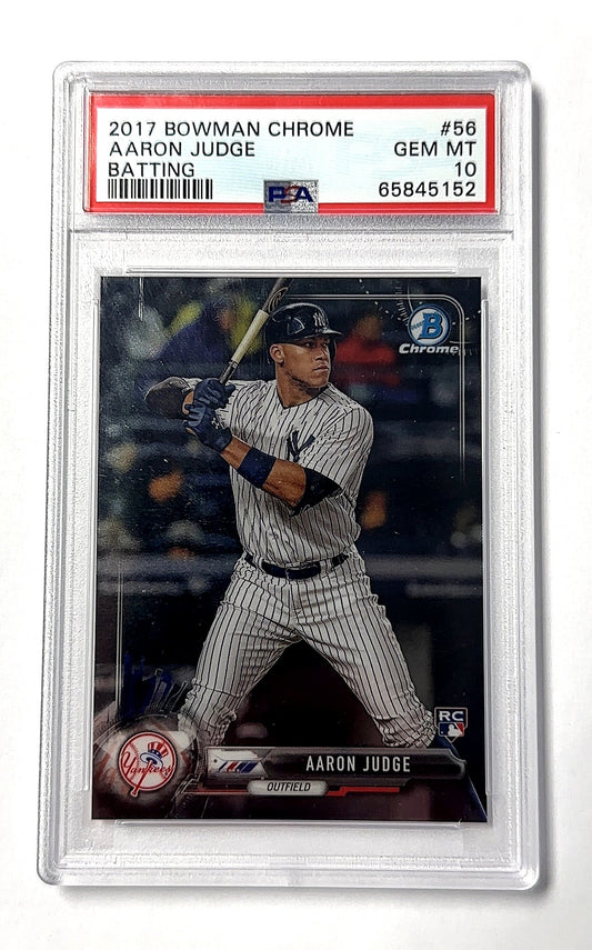 2017 Bowman Chrome Aaron Judge [Batting] #56 RC PSA 10 — front