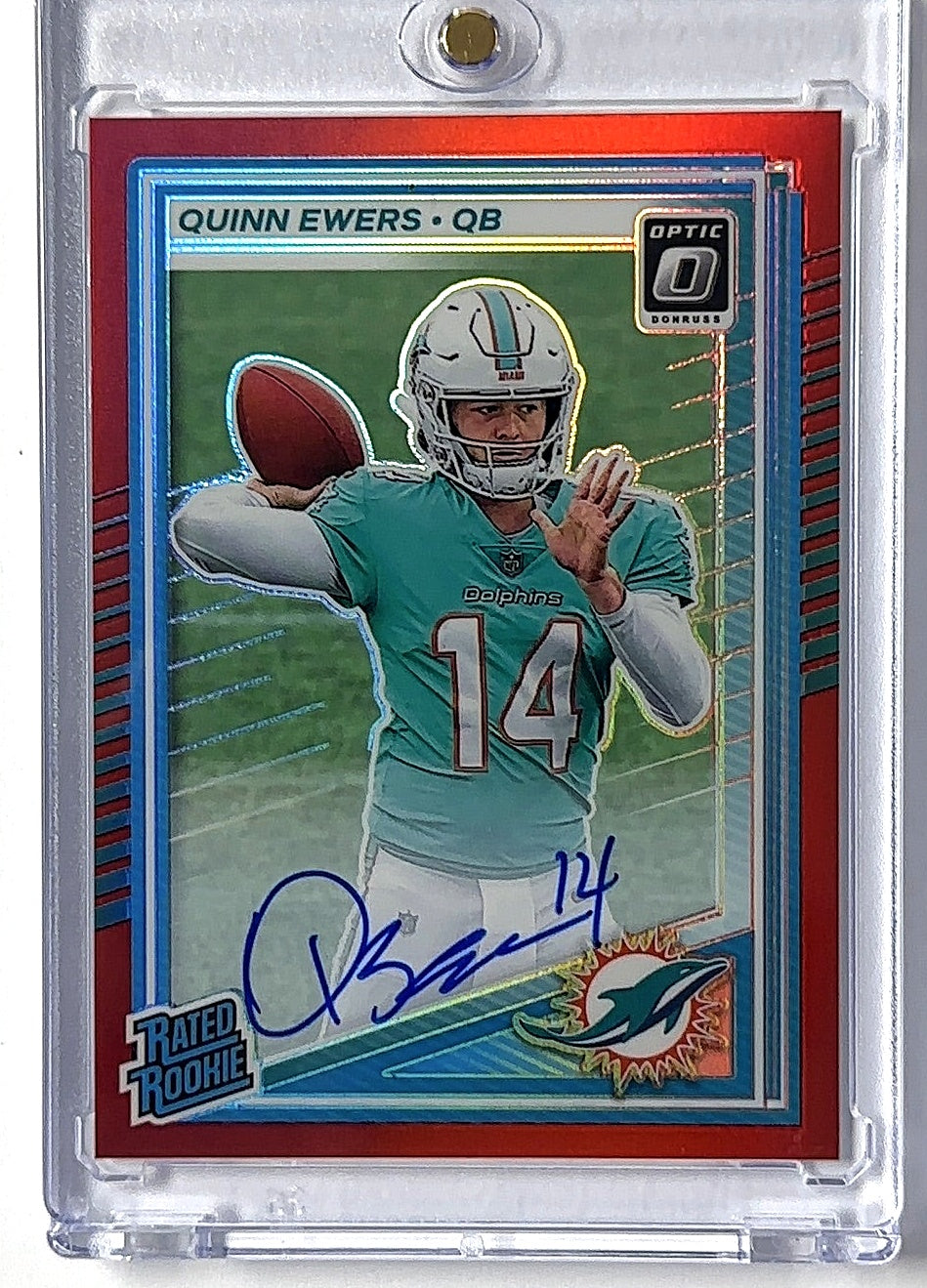 2025 Panini Donruss Optic Quinn Ewers [Red RPS Autograph] #213 RC AUTO — front