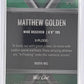 2025 Matthew Golden Wild Card Matte X-Plode Auto /1 [Green] #MXPA-MG — back