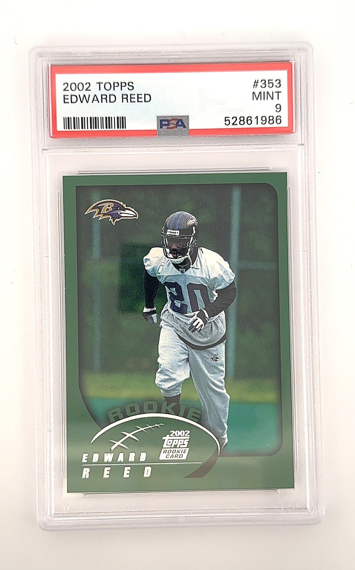 Edward Reed 2002 Topps Rookie PSA MINT 9 — front
