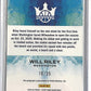 2025 Panini Court Kings Heir Apparent Will Riley #18 — back