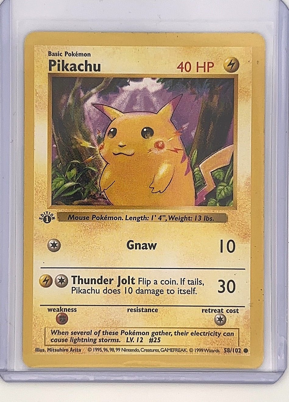 Pikachu (Red Cheeks) #058/102 — front