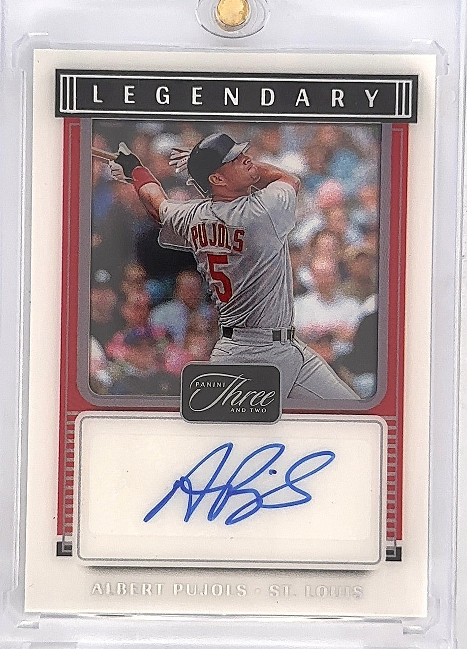 Albert Pujols Legendary Panini Three and Two 10/10 — front