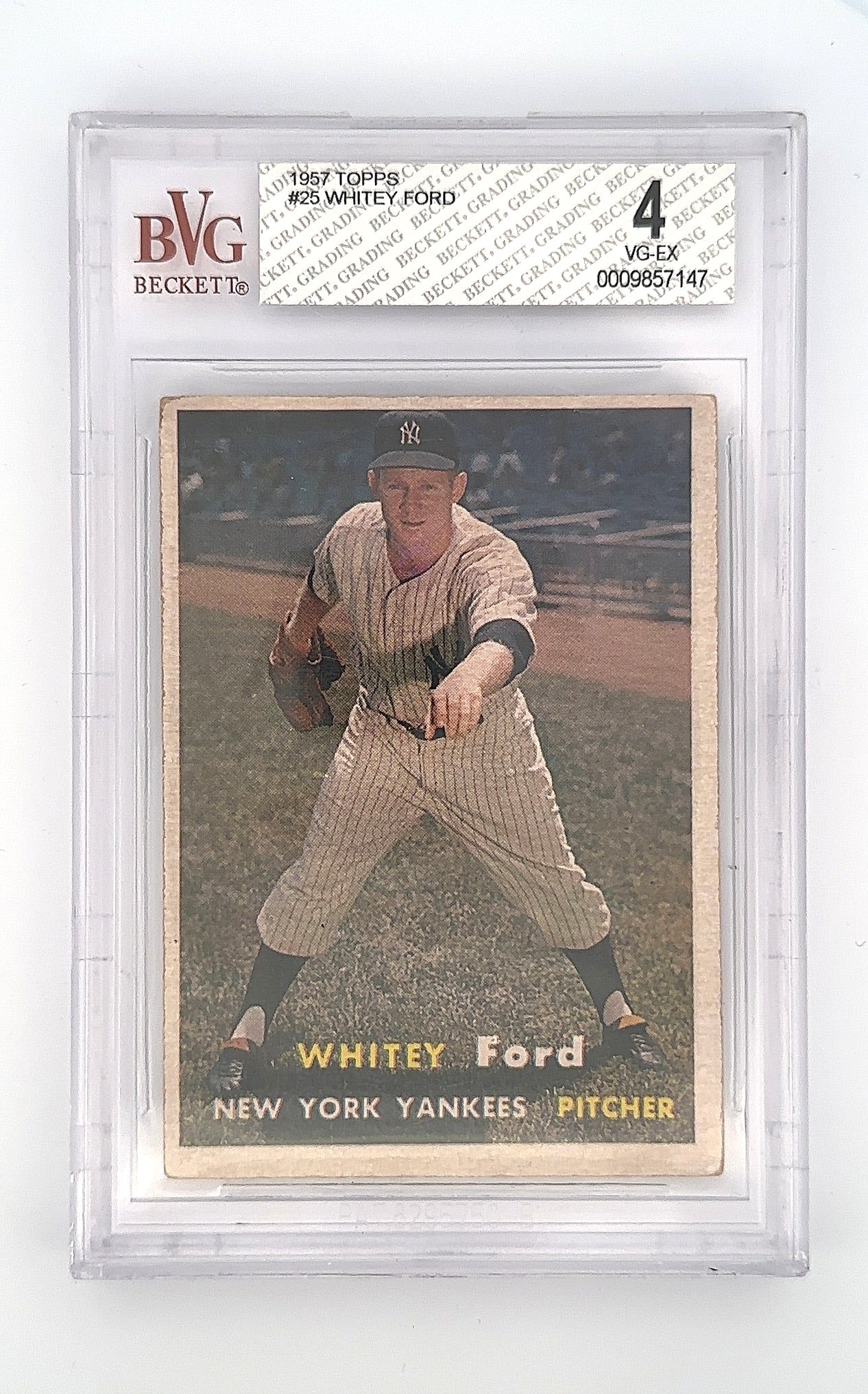 1957 Topps Whitey Ford #25 — front