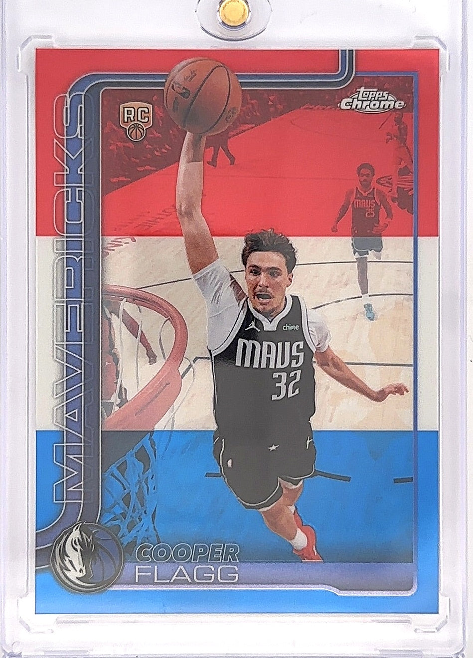 2025 Topps Chrome Update Cooper Flagg [Red White Blue Refractor] #151 — front
