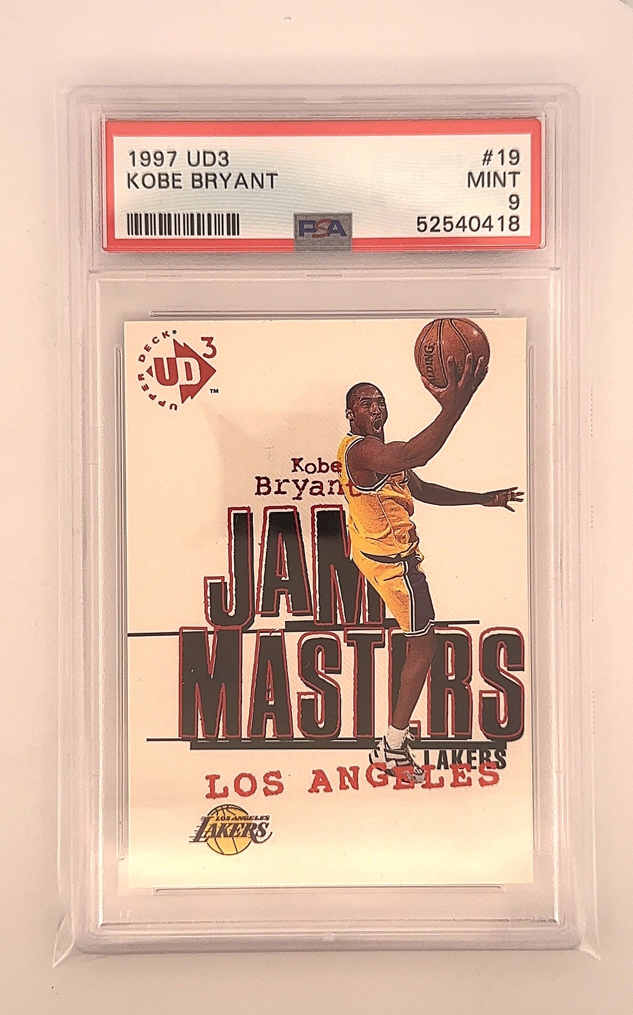 1997 UD3 Kobe Bryant Jam Masters #19 PSA 9 — front