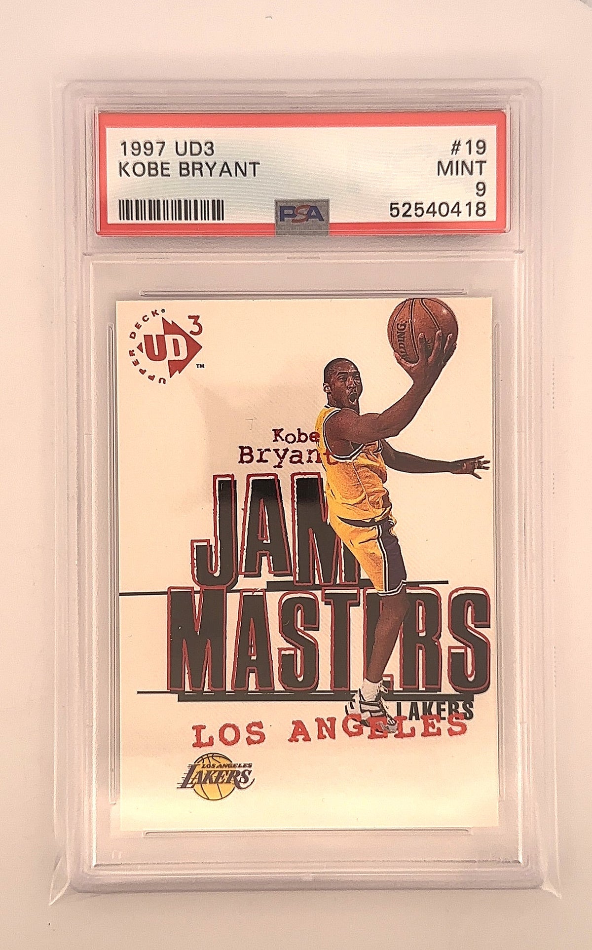 1997 UD3 Kobe Bryant Jam Masters #19 PSA 9 — front