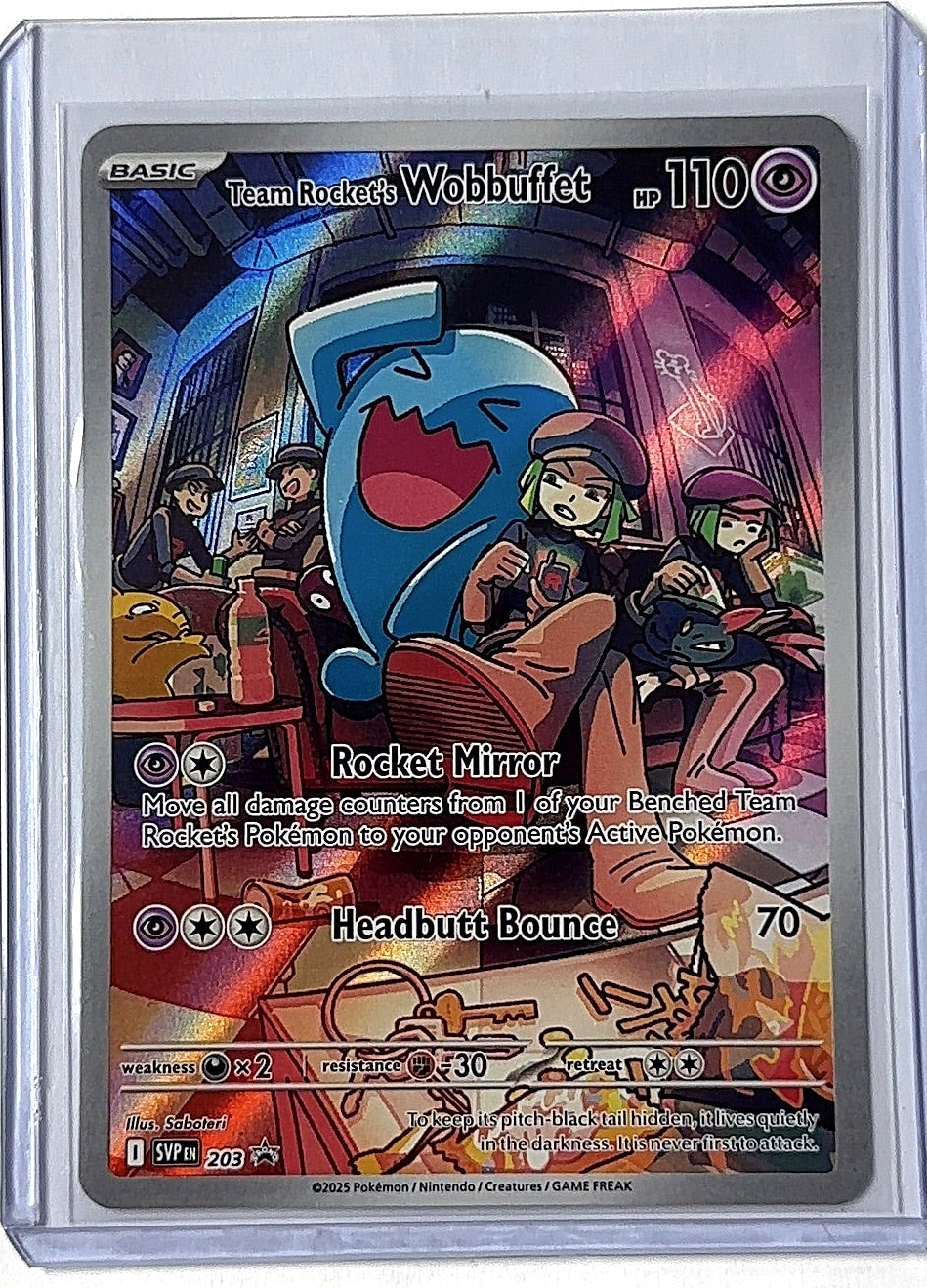 Team Rocket's Wobbuffet #203 — front