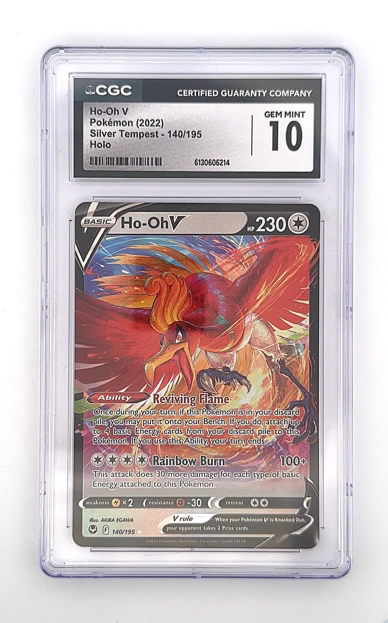 Ho-Oh V #140/195 CGC PRISTINE 10 — front