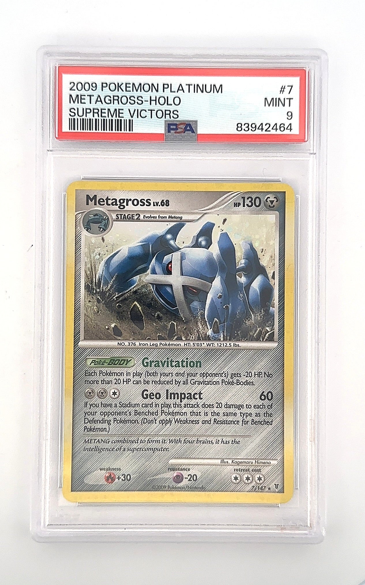 Metagross 2009 Pokemon Platinum Supreme Victors 7/147 PSA MINT 9 — front