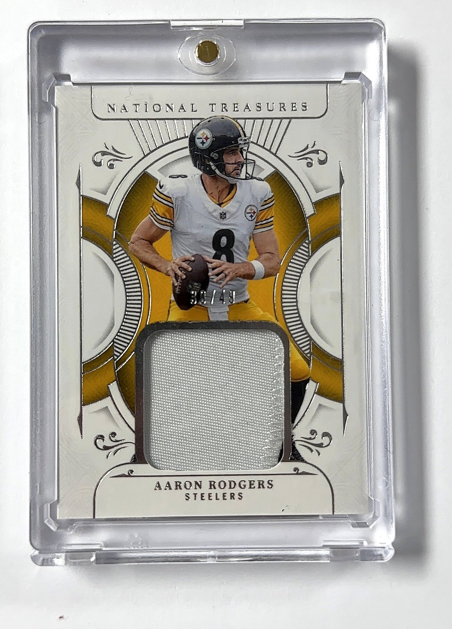Aaron Rodgers National Treasures Patch /49 National Treasures — front