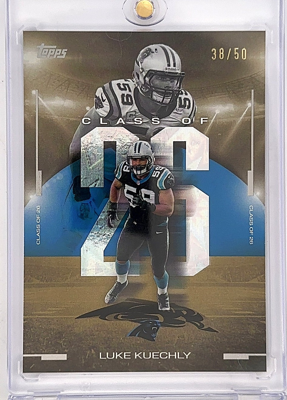 2026 Topps Flagship Class Of ’26 Luke Kuechly /50 Gold #CO26-2 — front