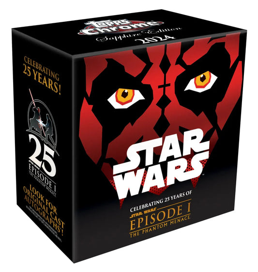 2024 Topps Chrome Sapphire Edition Star Wars The Phantom Menace Factory Sealed Hobby Box