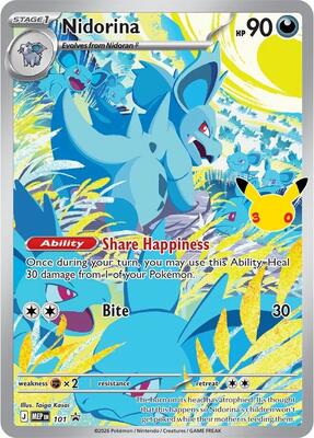 Nidorina - 101 (30th Celebration) #101 — stock