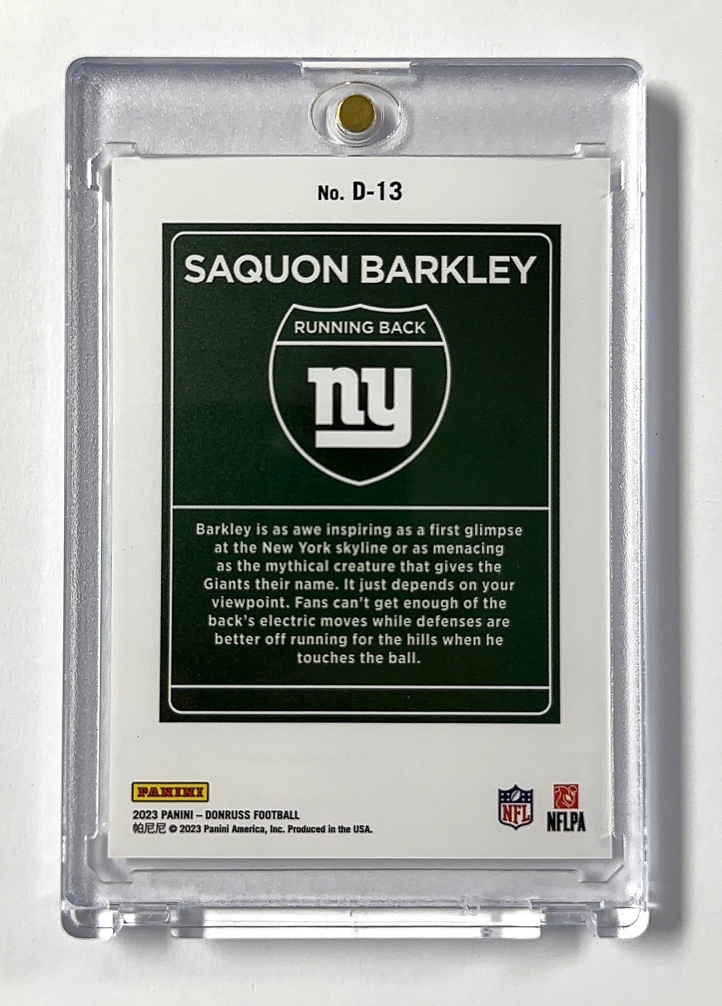 Saquon Barkley 2023 Downtown Downtown — back