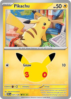Pikachu - 031/128 #031/128 — stock
