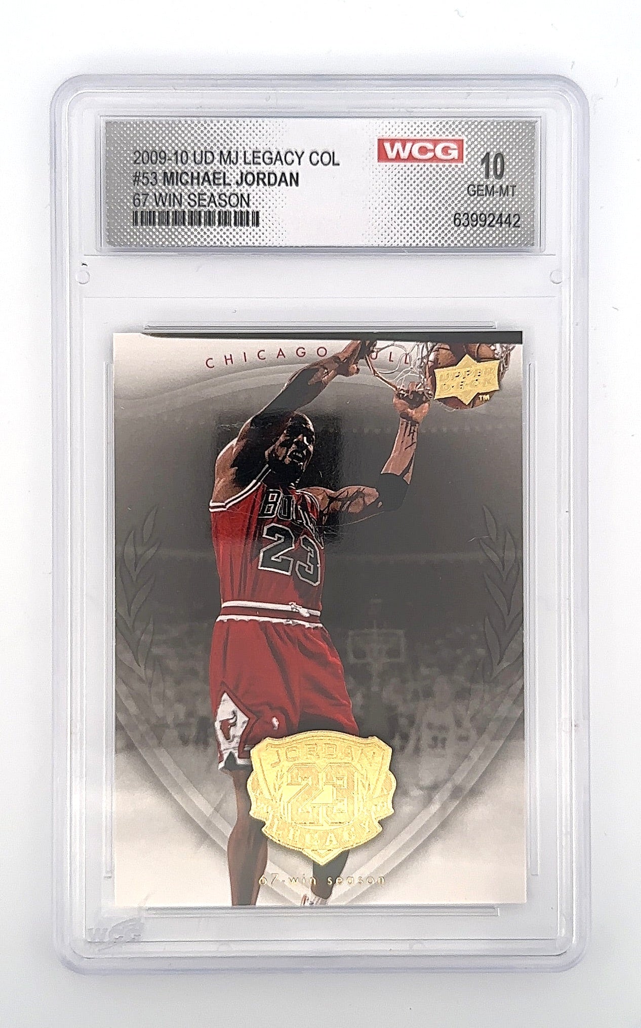 2009-10 Michael Jordan UD MJ LEGACY COLLECTION 67 Win Season #53 WCG 10 — front