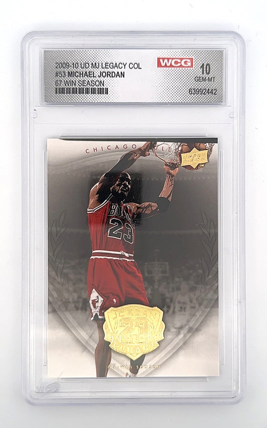 2009-10 Michael Jordan UD MJ LEGACY COLLECTION 67 Win Season #53 WCG 10 — front