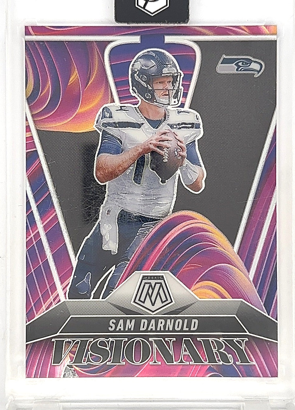 2025 Panini Mosaic Visionary Sam Darnold #22 — front