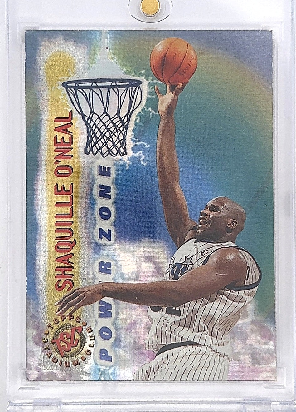 1995 Stadium Club Power Zone Shaquille O'Neal #PZ1 [DAMAGED] — front