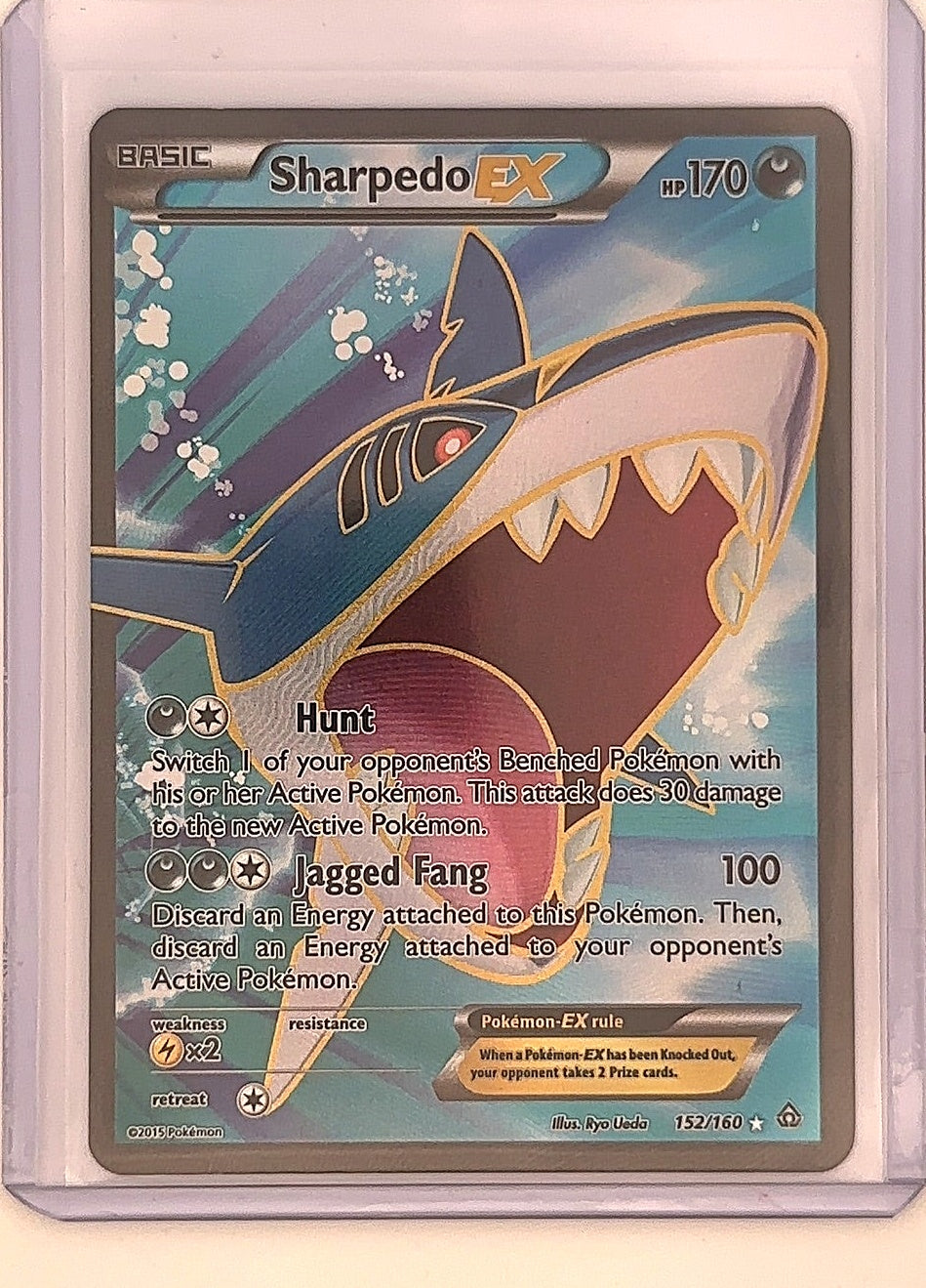 Sharpedo EX (152 Full Art) #152/160 — front