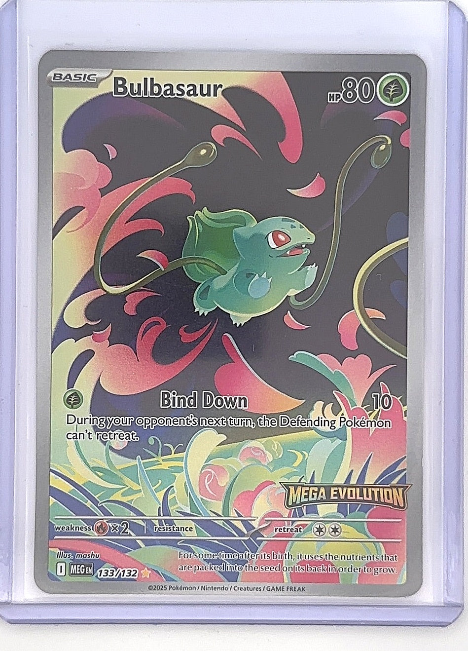 Bulbasaur - 133/132 (Mega Evolution Stamped) #133/132 — front