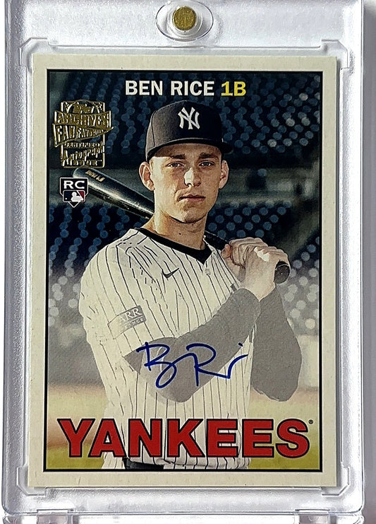 Ben Rice Topps Archive RC Auto — front
