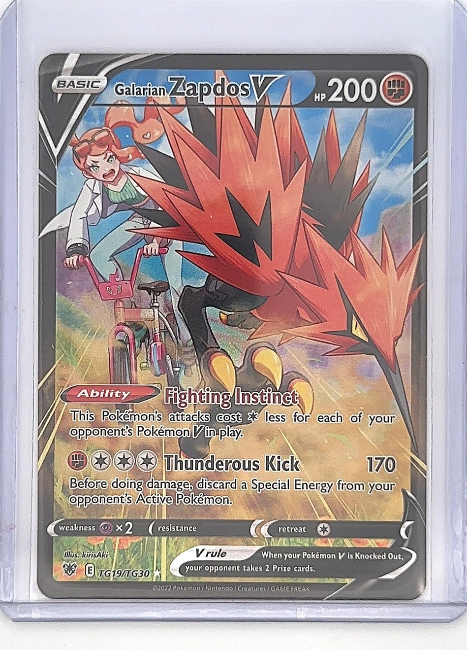 Galarian Zapdos V #TG19/TG30 — front