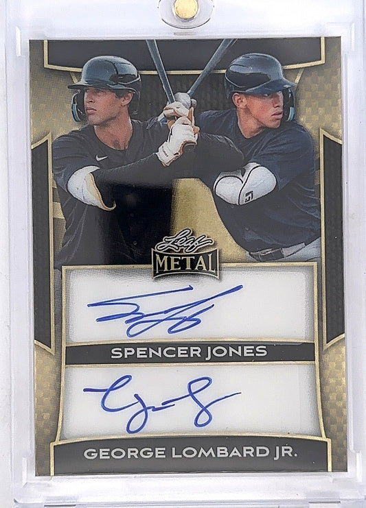Spencer Jones and George Lombard Jr Leaf Metal Autograph 1/1 — front