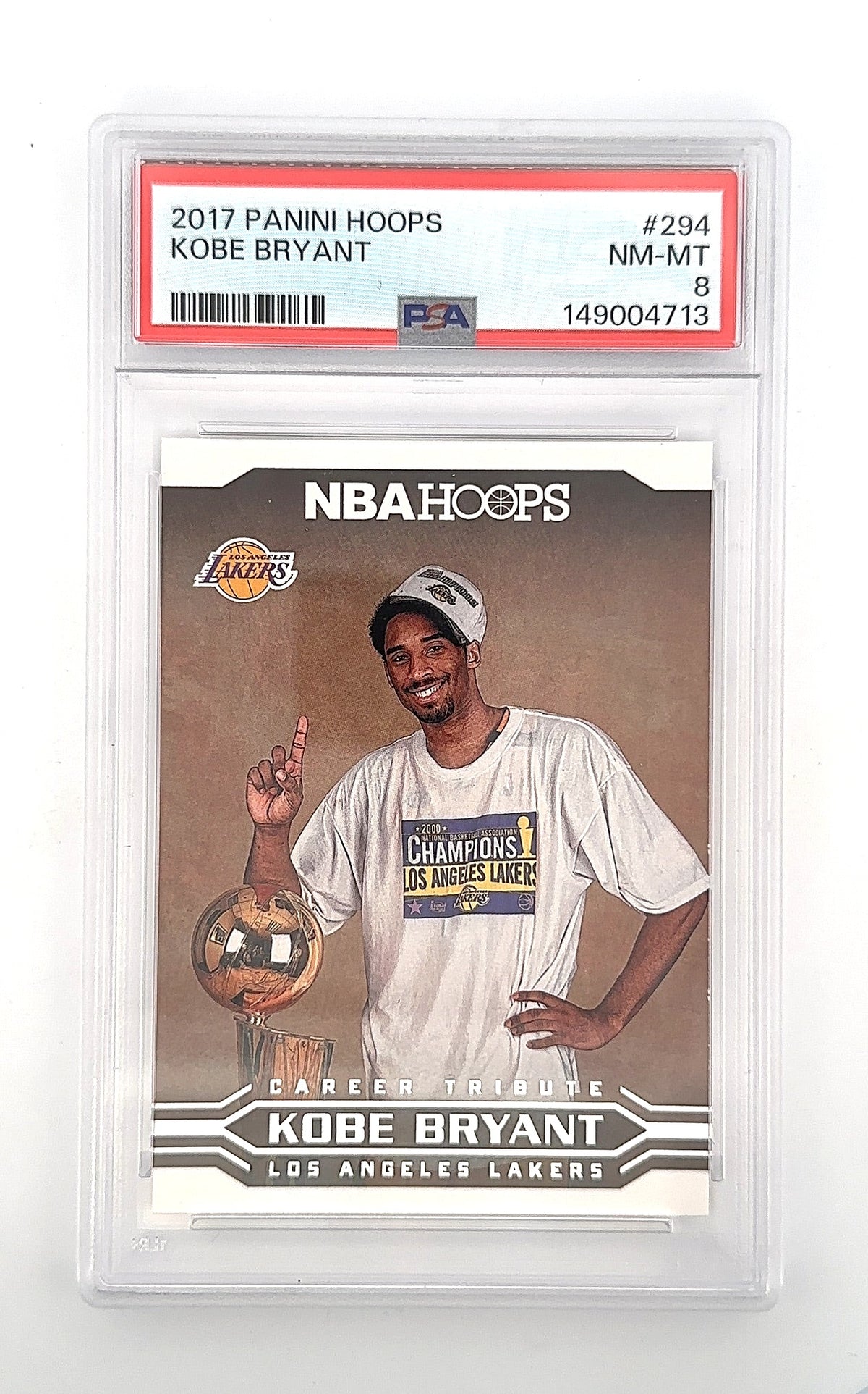 2017 Panini Hoops Kobe Bryant #294 PSA 8 — front