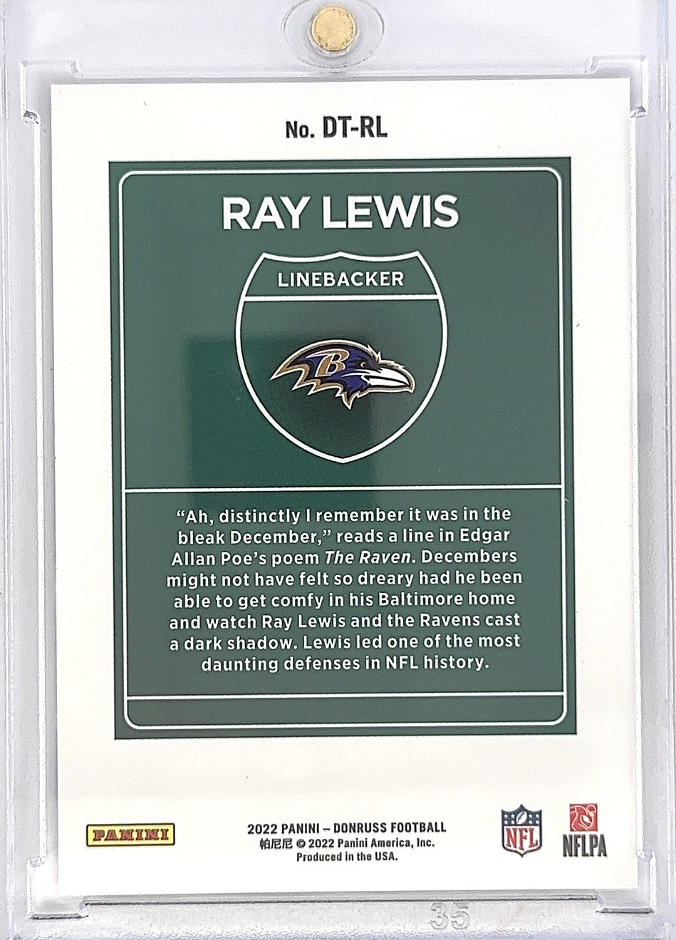 Ray Lewis Downtown Optic DT-RL — back